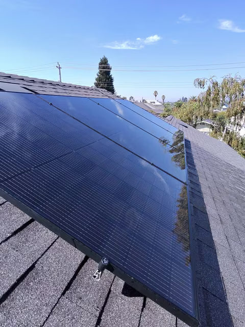 Residential solar panels after cleaning