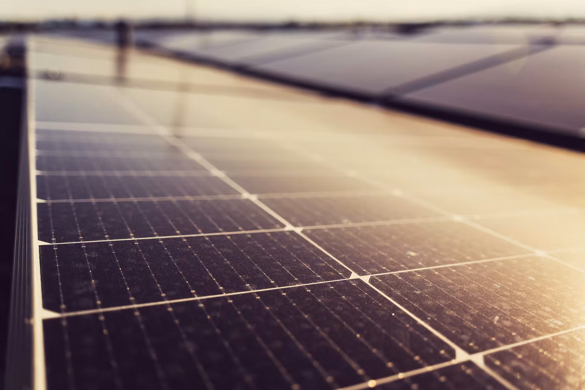 Residential solar panels after professional cleaning